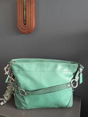 Coach Carly Mint Green Leather Bag - COA INCLUDED - Style F15251